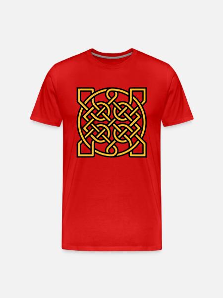 Knot pattern - Men's Premium Organic T-Shirt - red