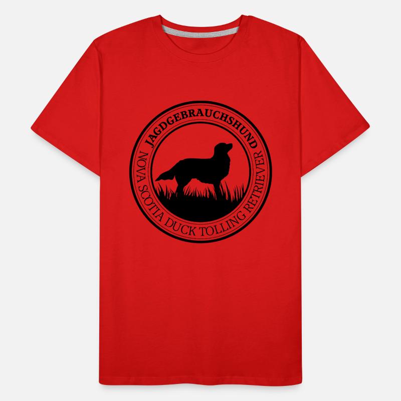 Nova Scotia Duck Tolling Retriever Jagdhunde Jäger Männer Premium Bio T-Shirt