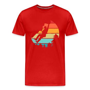 Vintage Mountain Sports - Men's Premium Organic T-Shirt - red - Front - Damien (186cm)