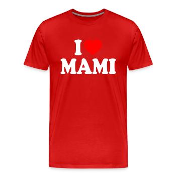 I love mami - T-shirt bio Premium Homme - rouge - Devant - Damien (186cm)