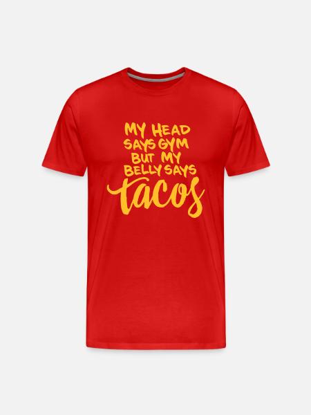 TACOS & GYM - Men's Premium Organic T-Shirt - red