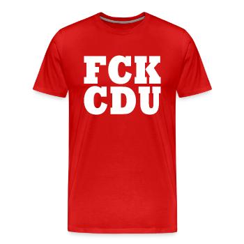 Cdu - T-shirt bio Premium Homme - rouge - Devant - Damien (186cm)