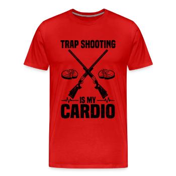Trapschießen | Schießsport Fallenschießen Geschenk - Männer Premium Bio T-Shirt - Rot - Vorne - Damien (186cm)