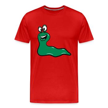 snail cute funny - Men's Premium Organic T-Shirt - red - Front - Damien (186cm)
