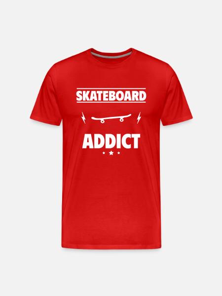 Skateboard Addict - Men's Premium Organic T-Shirt - red