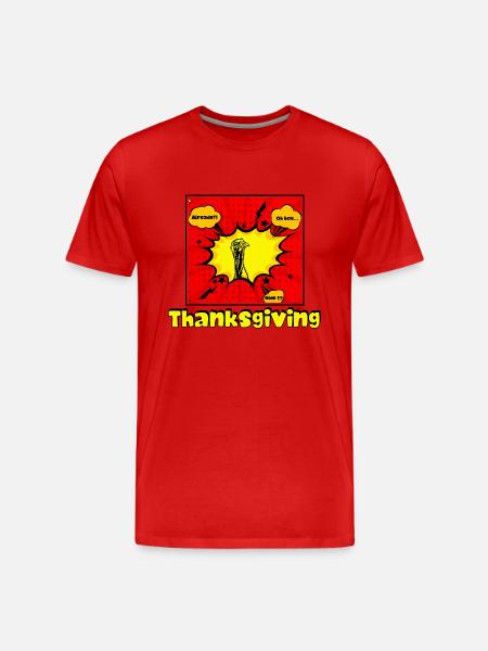 Cartoon turkey - Men's Premium Organic T-Shirt - red