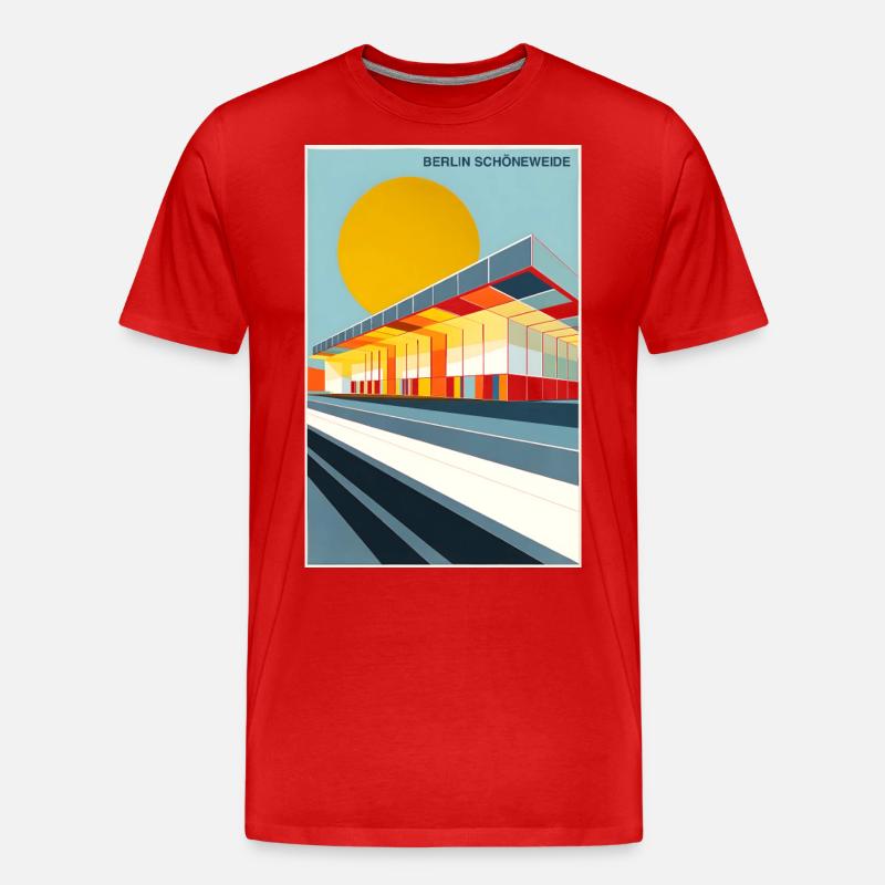 Berlin Schöneweide - Männer Premium Bio T-Shirt - Rot