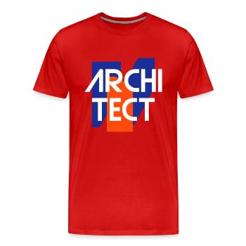 Architect (geometrische Figuren) - Männer Premium Bio T-Shirt - Rot - Vorne - Damien (186cm)