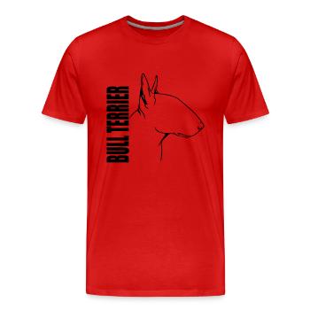 Bull Terrier Profil Chiens Chien Wilsigns - T-shirt bio Premium Homme - rouge - Devant - Damien (186cm)