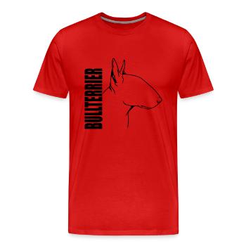 Bull Terrier Profil Chiens Chien Wilsigns - T-shirt bio Premium Homme - rouge - Devant - Damien (186cm)