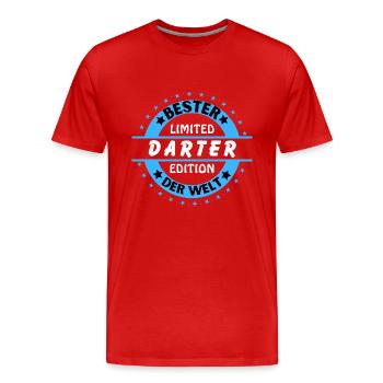 Meilleur dard du monde - T-shirt bio Premium Homme - rouge - Devant - Damien (186cm)