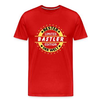 Best hobbyist in the world - Men's Premium Organic T-Shirt - red - Front - Damien (186cm)