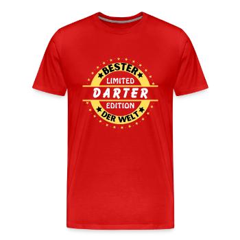 Meilleur dard du monde - T-shirt bio Premium Homme - rouge - Devant - Damien (186cm)