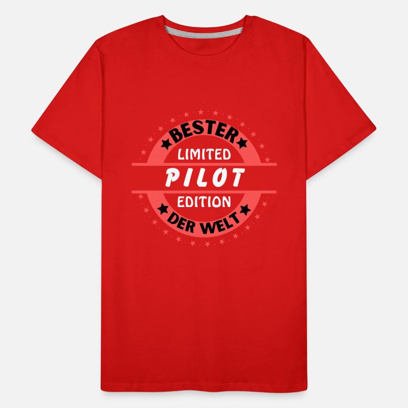 Bester Pilot der Welt Männer Premium Bio T-Shirt
