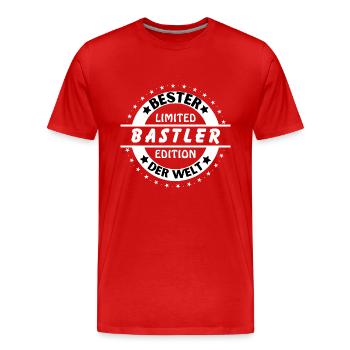Best hobbyist in the world - Men's Premium Organic T-Shirt - red - Front - Damien (186cm)