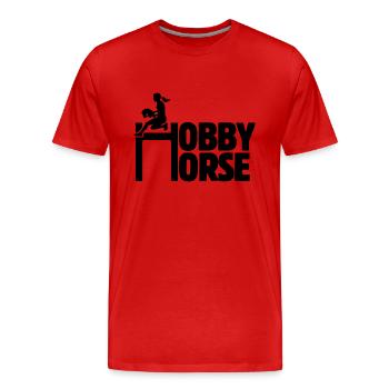 Cheval de loisir - Cheval de loisir - Équitation - Cadeau - T-shirt bio Premium Homme - rouge - Devant - Damien (186cm)