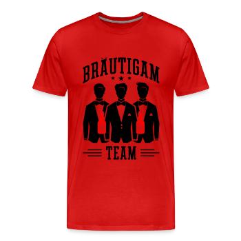 Mariage du marié - T-shirt bio Premium Homme - rouge - Devant - Damien (186cm)