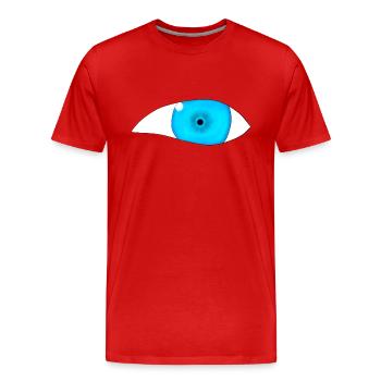 Oeil - T-shirt bio Premium Homme - rouge - Devant - Damien (186cm)