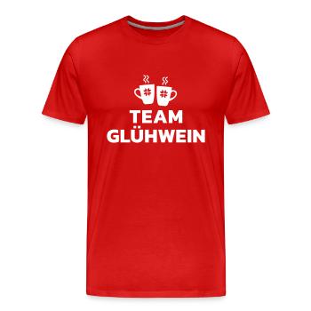 Team Glühwein - Männer Premium Bio T-Shirt - Rot - Vorne - Damien (186cm)