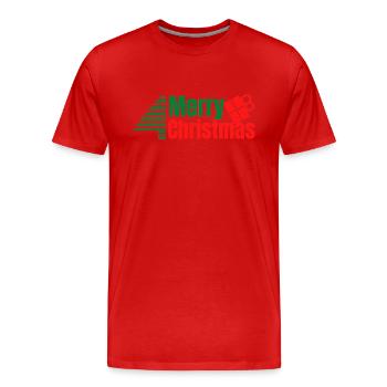 Merry Christmas - T-shirt bio Premium Homme - rouge - Devant - Damien (186cm)