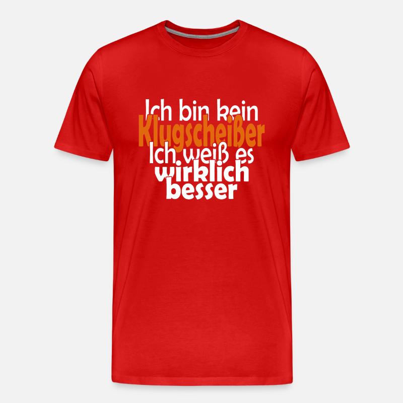 Klugscheißer - Männer Premium Bio T-Shirt - undefined
