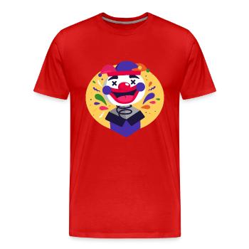 Clown Carnival Carnival Costume Parade Celebrate Jester D - Men's Premium Organic T-Shirt - red - Front - Damien (186cm)