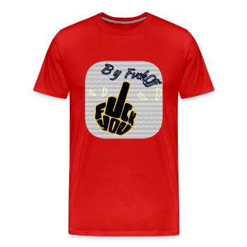 Fuck You (3) - Club WoW - T-shirt bio Premium Homme - rouge - Devant - Damien (186cm)