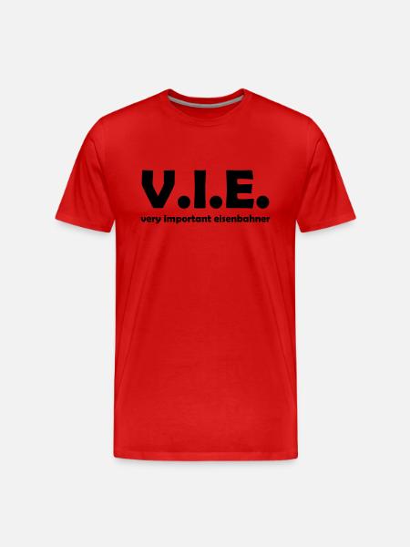 eisenbahner - Männer Premium Bio T-Shirt - Rot