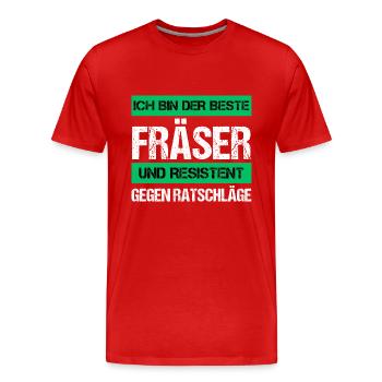 Resistant milling cutter - Men's Premium Organic T-Shirt - red - Front - Damien (186cm)