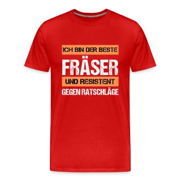 Resistant milling cutter - Men's Premium Organic T-Shirt - red - Front - Damien (186cm)