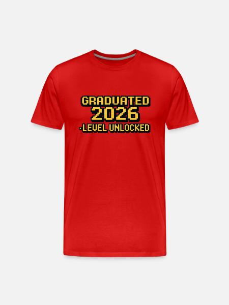 Graduated 2026 - Level Unlocked - Men's Premium Organic T-Shirt - red