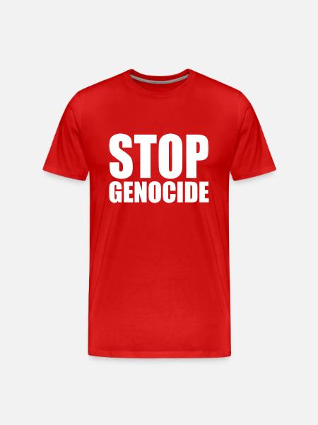 Stop genocide - Men's Premium Organic T-Shirt - red