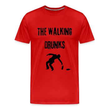 The Walking Drunks - Men's Premium Organic T-Shirt - red - Front - Damien (186cm)