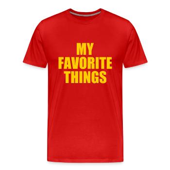 my favorite things - Men's Premium Organic T-Shirt - red - Front - Damien (186cm)