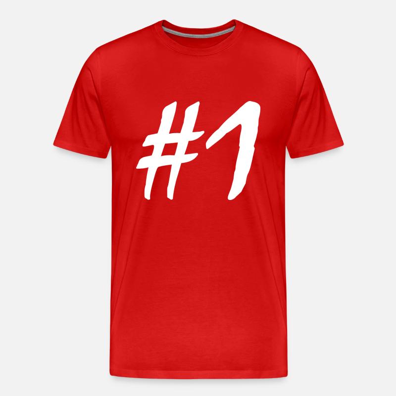 #1 - Männer Premium Bio T-Shirt - Rot
