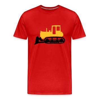 Bulldozer - Men's Premium Organic T-Shirt - red - Front - Damien (186cm)