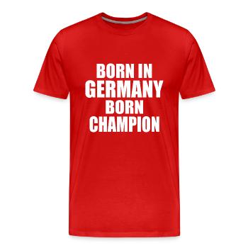 born in germany born champion - Allemagne - T-shirt bio Premium Homme - rouge - Devant - Damien (186cm)
