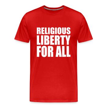 religious liberty for all - T-shirt bio Premium Homme - rouge - Devant - Damien (186cm)