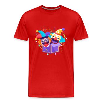 Clown, Carnival, Carnival, Carnival Costume, Parade, Celebration, Jester, - Men's Premium Organic T-Shirt - red - Front - Damien (186cm)
