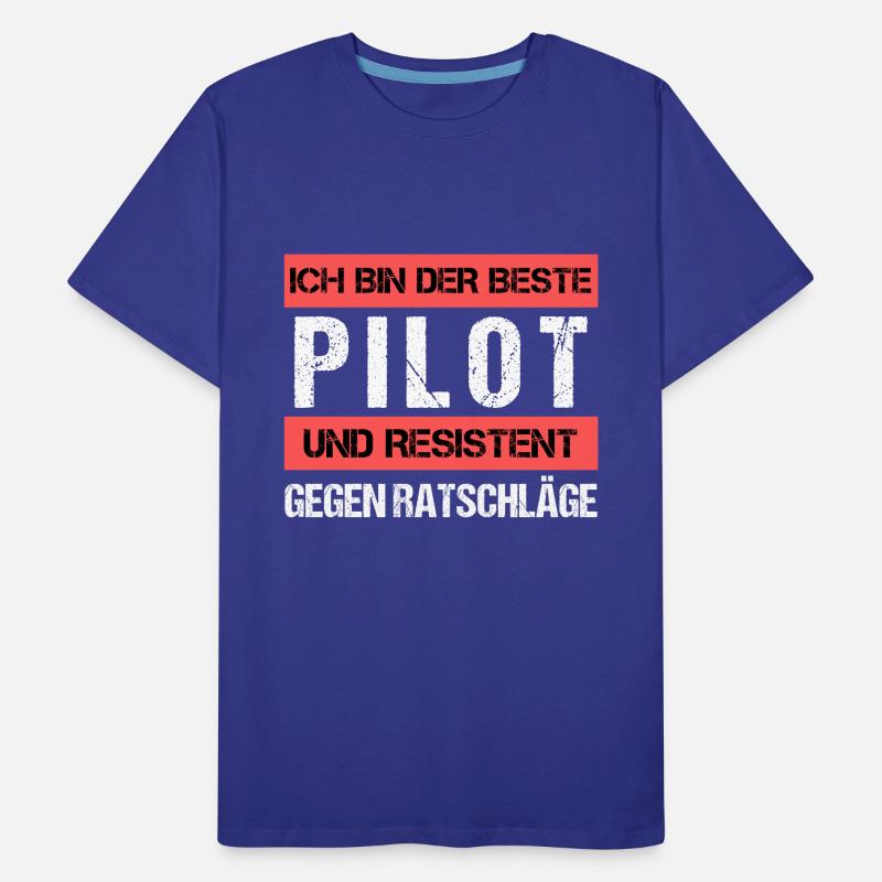 Resistenter Pilot Männer Premium Bio T-Shirt