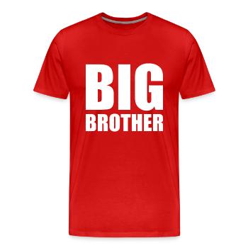 Big brother - Men's Premium Organic T-Shirt - red - Front - Damien (186cm)