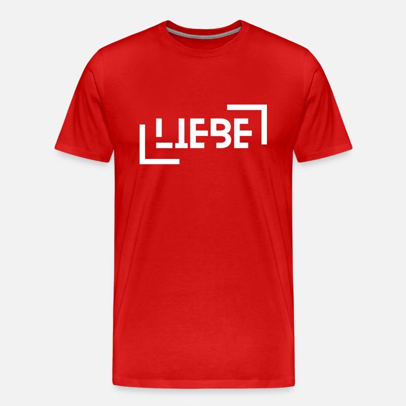 Liebe - Männer Premium Bio T-Shirt - Rot