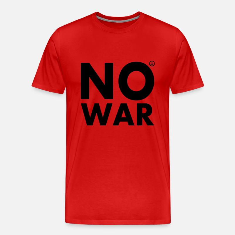 No war - Männer Premium Bio T-Shirt - Rot
