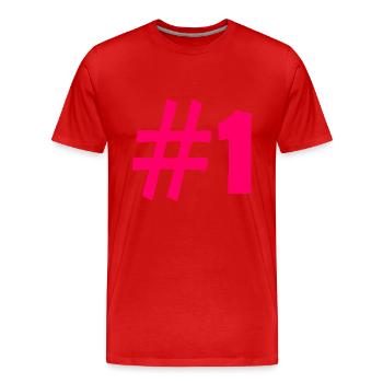 #1 - Männer Premium Bio T-Shirt - Rot - Vorne - Damien (186cm)
