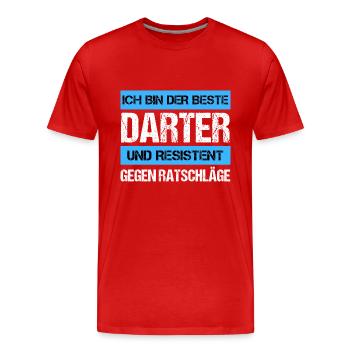 Dard résistant - T-shirt bio Premium Homme - rouge - Devant - Damien (186cm)