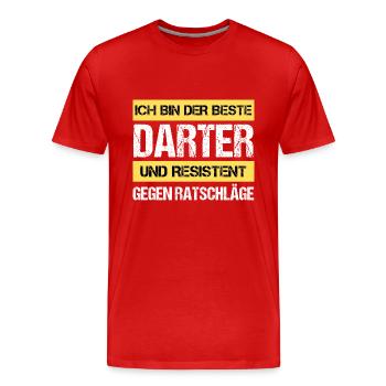 Dard résistant - T-shirt bio Premium Homme - rouge - Devant - Damien (186cm)