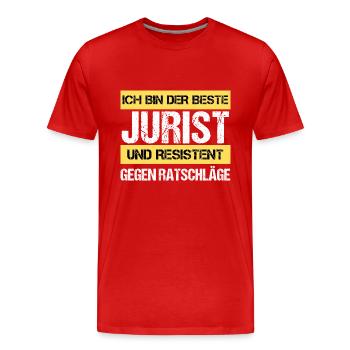Resistenter Jurist - Männer Premium Bio T-Shirt - Rot - Vorne - Damien (186cm)