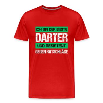 Dard résistant - T-shirt bio Premium Homme - rouge - Devant - Damien (186cm)