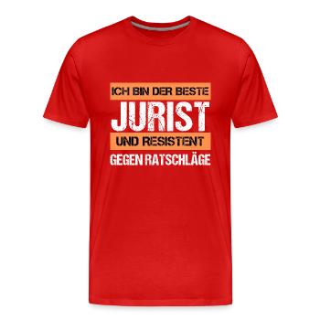 Resistant Lawyer - Men's Premium Organic T-Shirt - red - Front - Damien (186cm)