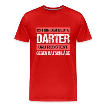 Dard résistant - T-shirt bio Premium Homme - rouge - Devant - Damien (186cm)